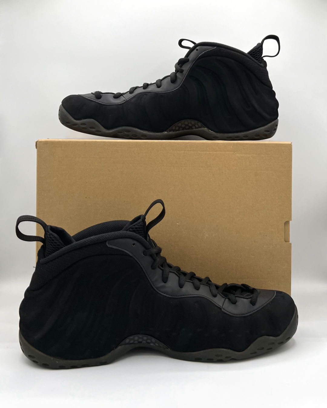 Nike Air Foamposite One Prm Triple Black Size 13 Pre-Owned