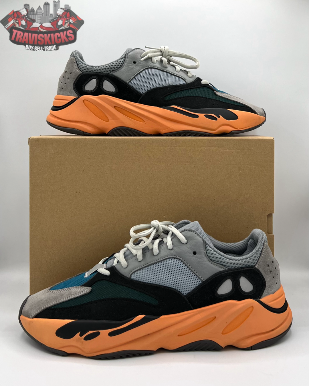 Adidas Yeezy Boost 700 Washed Orange Size 14 Pre-Owned