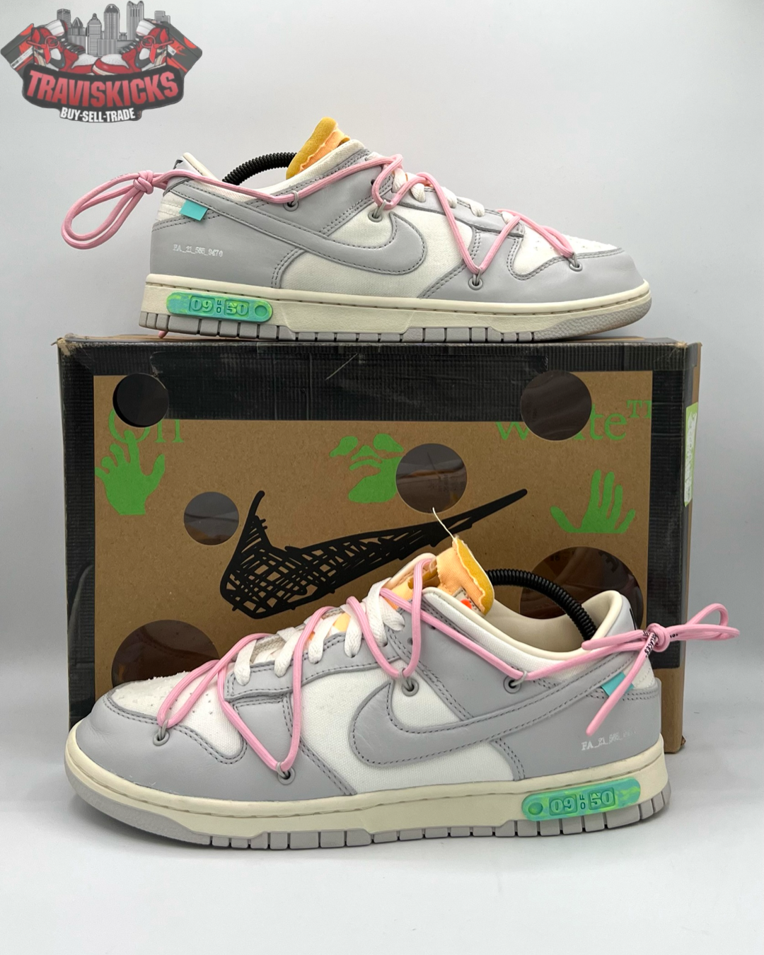 Nike Dunk Low Off-White Lot 9 Of 50 Size 11 Pre-Owned