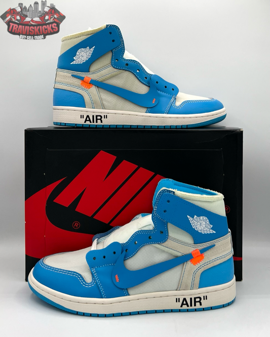 Air Jordan 1 Retro High Off-White University Blue Size 8.5 Brand New