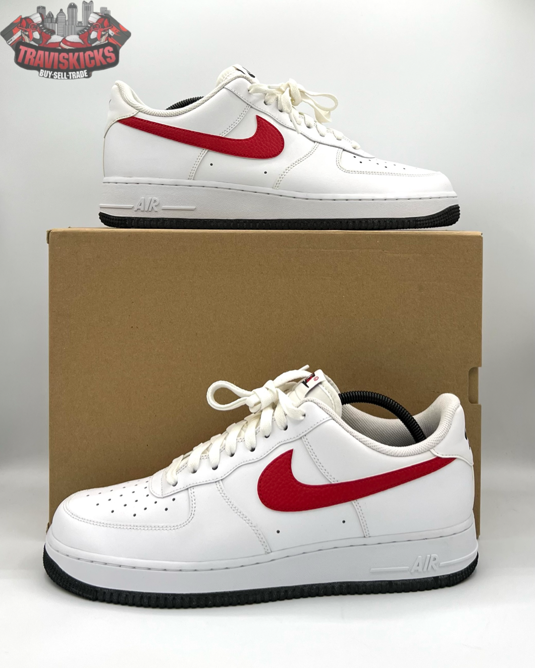 Nike Air Force 1 ‘07 Mismatched Swooshes White Size 11.5 Pre-Owned