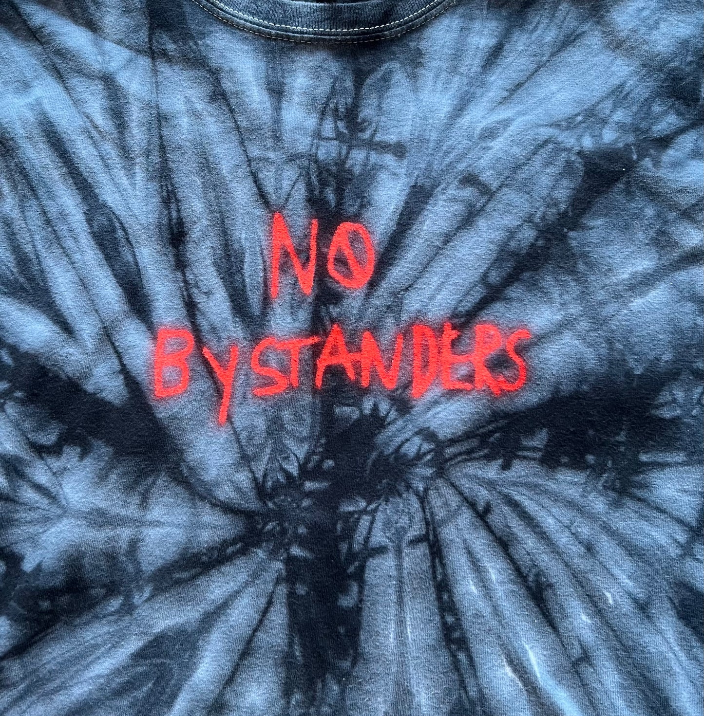 Travis Scott No Bystanders Tee Black Tie Dye Size Large Pre-Owned