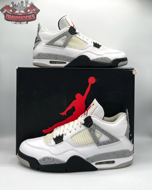 Air Jordan 4 Retro OG White Cement 2016 Size 12 Pre-Owned