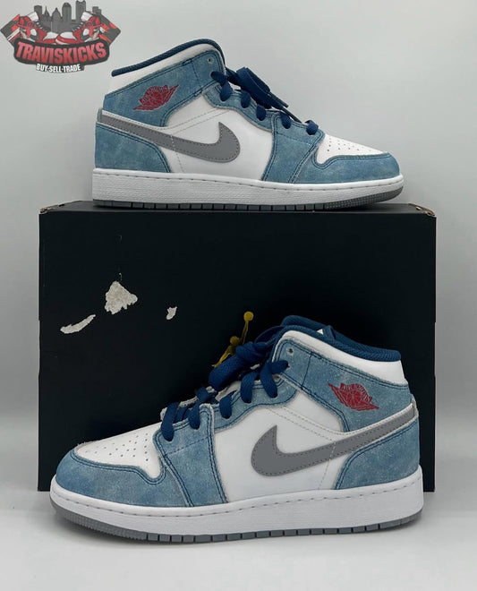 Air Jordan 1 Mid SE GS French Blue Size 5.5Y Brand New