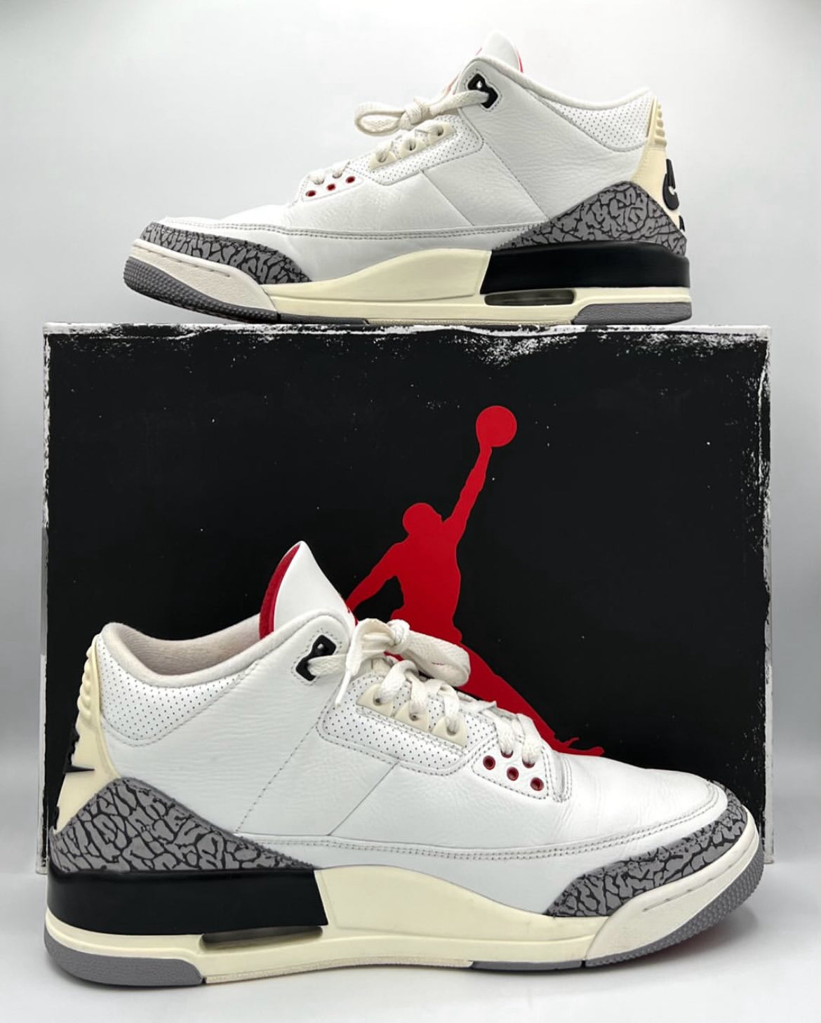 Air Jordan 3 Retro White Cement Reimagined Size 12.5 Pre-Owned