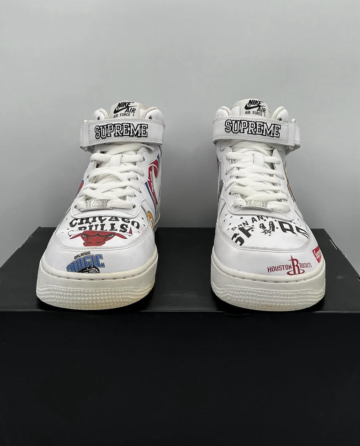 Nike Air Force 1 Mid Supreme NBA White Size 10 Pre-Owned