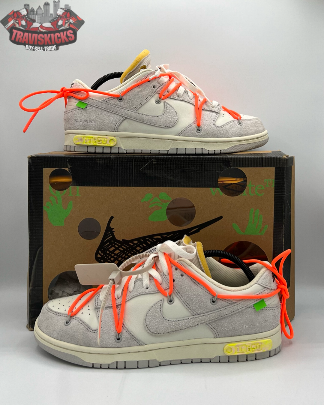 Nike Dunk Low Off-White Lot 11 Of 50 Size 10.5 Pre-Owned