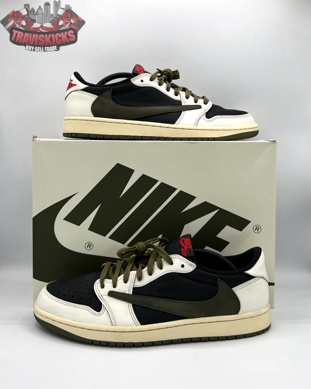 Air Jordan 1 Retro Low OG SP Travis Scott Olive Women’s Size 13 Pre-Owned