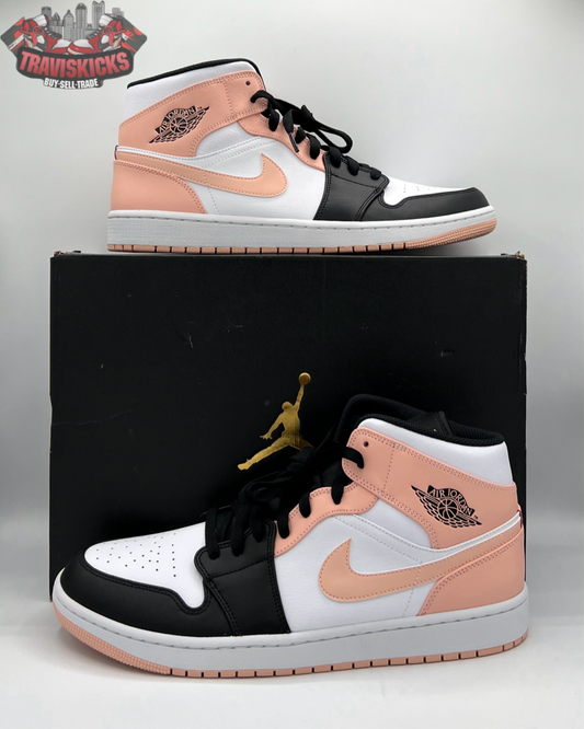 Air Jordan 1 Mid Arctic Orange Black Toe Size 13 Brand New