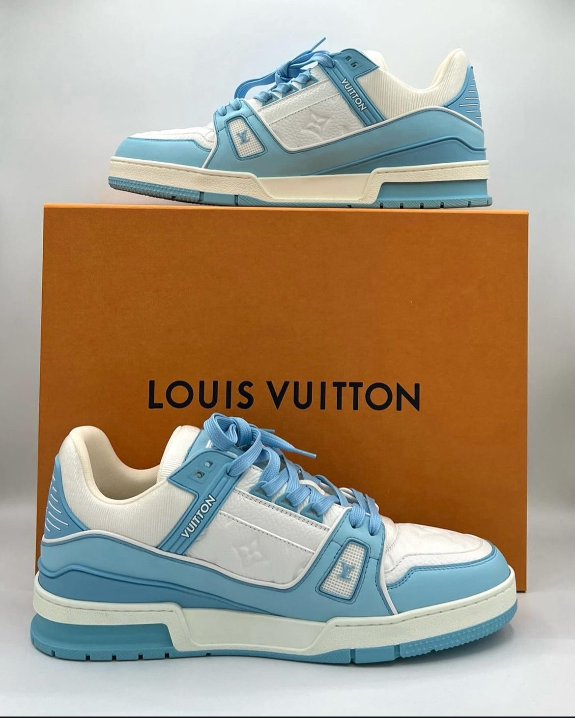 Louis Vuitton Trainer Low White Sky Blue UK10/US11 Brand New