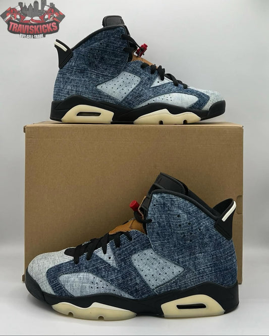 Air Jordan 6 Retro Washed Denim Size 10.5 Pre-Owned