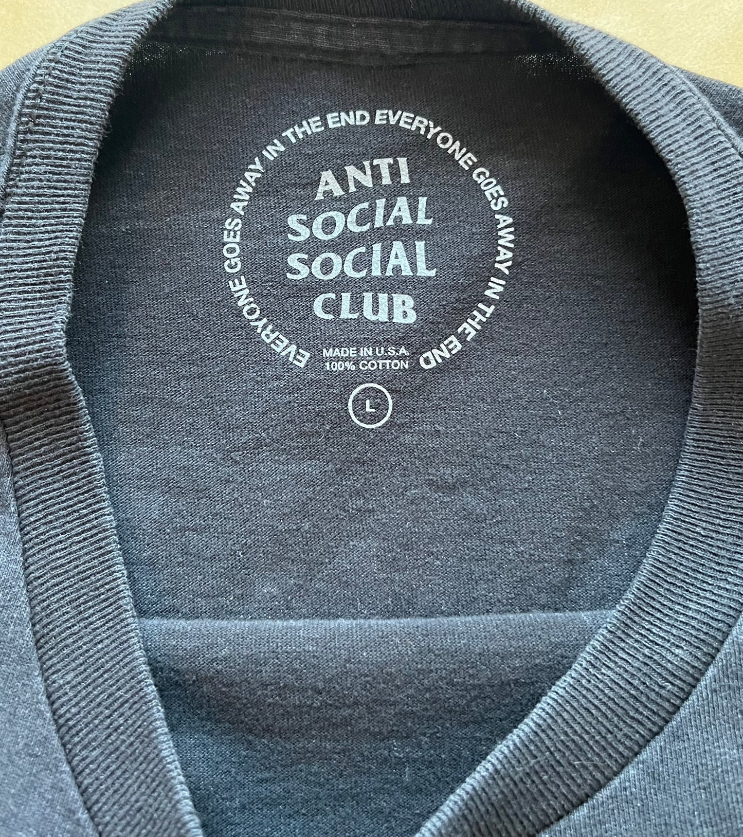 Anti Social Social Club Mind Games Tee Black Size Large Pre-Owned