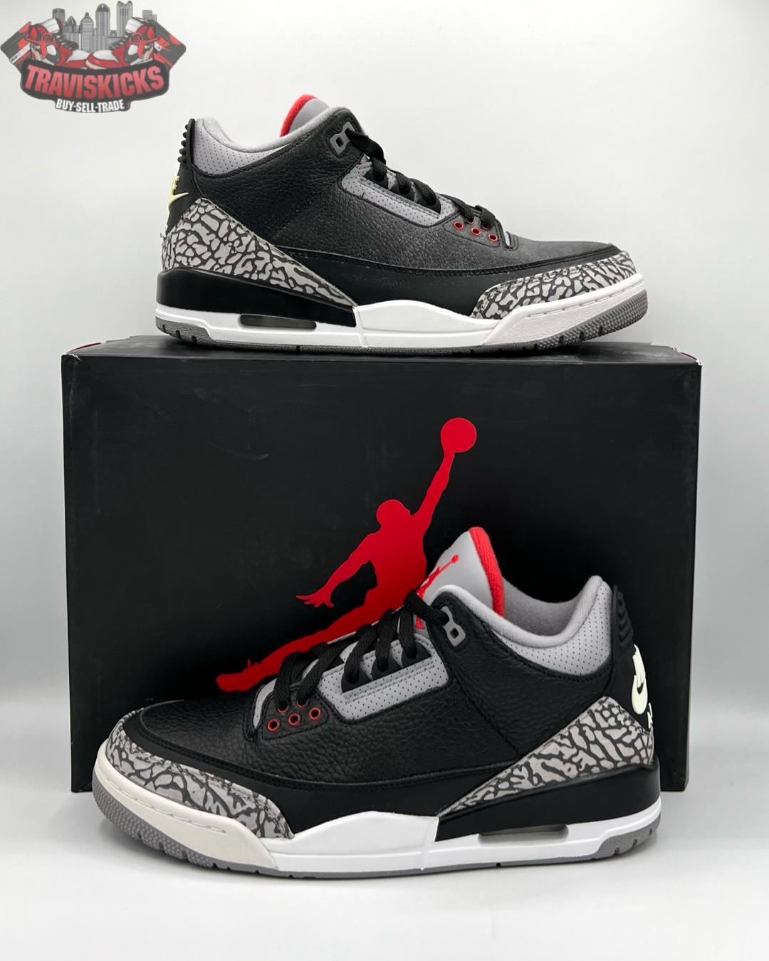 Air Jordan 3 Retro Black Cement 2018 Size 8.5 Brand New