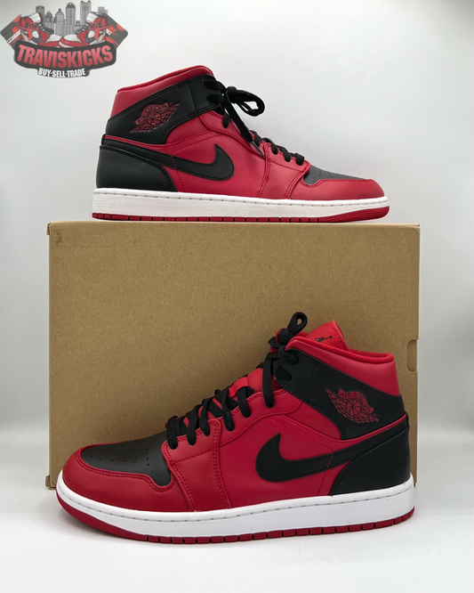 Air Jordan 1 Mid Reverse Bred Size 10.5 Pre-Owned